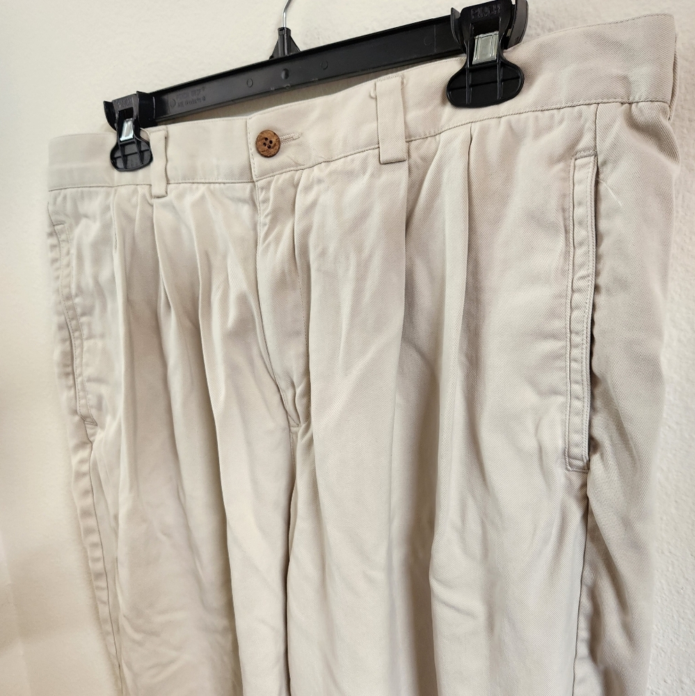 Pusser's Island‎ Reserve Men's Pants 100% Silk Khaki 36 X 30 Relaxed Fit - Picture 4 of 10